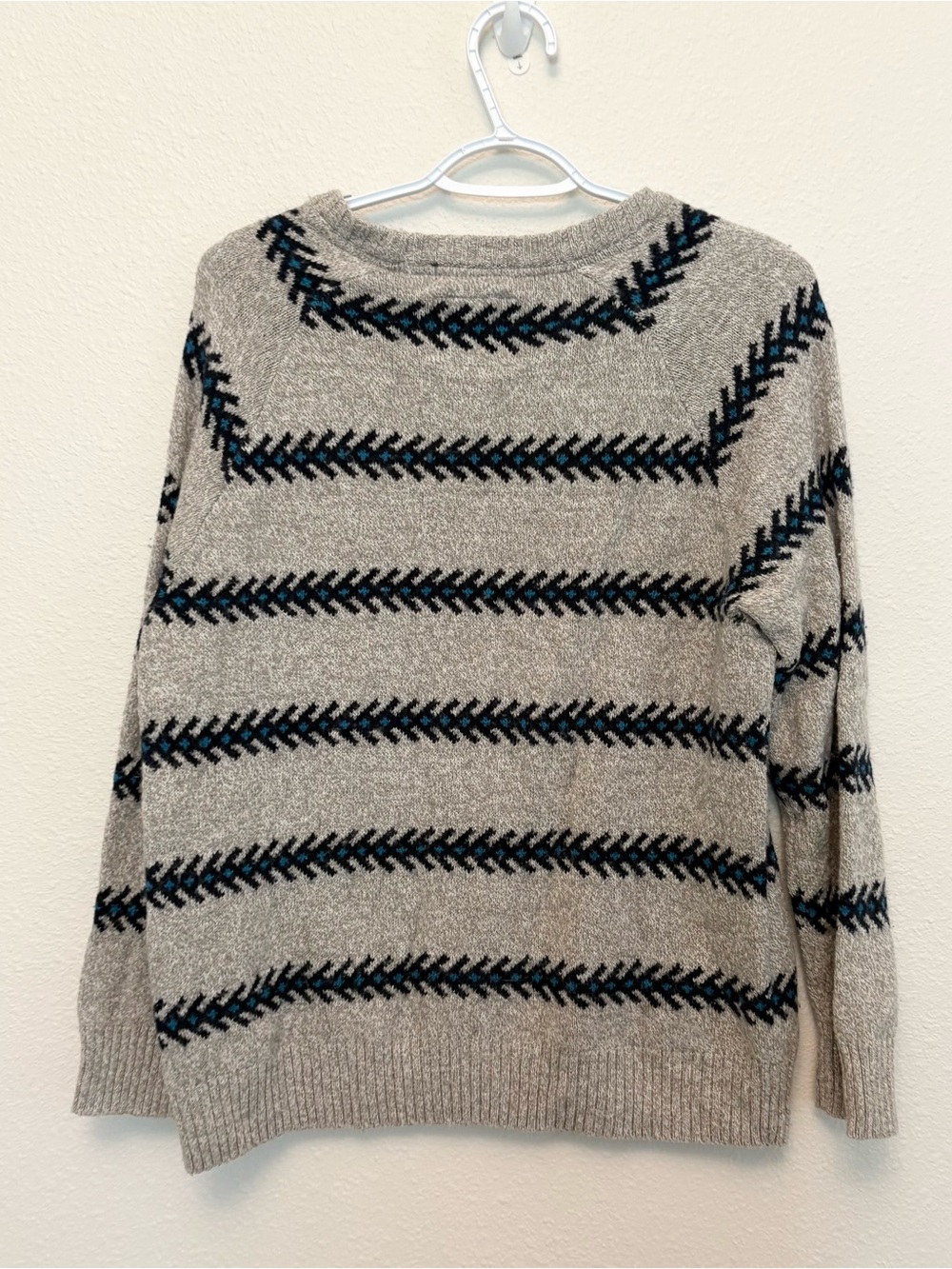O’ Hanlon Mills Cotton Blend Sweater Pullover Abstract Size L - Picture 3 of 6
